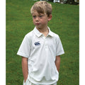 Cream - Side - Canterbury Childrens-Kids Short Sleeve Cricket Shirt