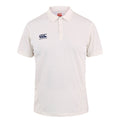 Cream - Front - Canterbury Childrens-Kids Short Sleeve Cricket Shirt