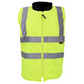 Fluorescent Yellow - Front - Warrior Mens Phoenix High Visibility Safety Bodywarmer Jacket