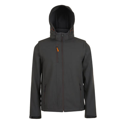 Charcoal - Front - SOLS Mens Transformer Pro Softshell Jacket
