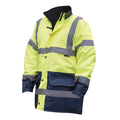 Fluorescent Yellow - Front - Warrior Mens Denver High Visibility Safety Jacket
