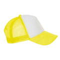 White-Neon Yellow - Front - SOLS Unisex Bubble Contrast Cap