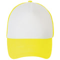 White-Neon Yellow - Side - SOLS Unisex Bubble Contrast Cap