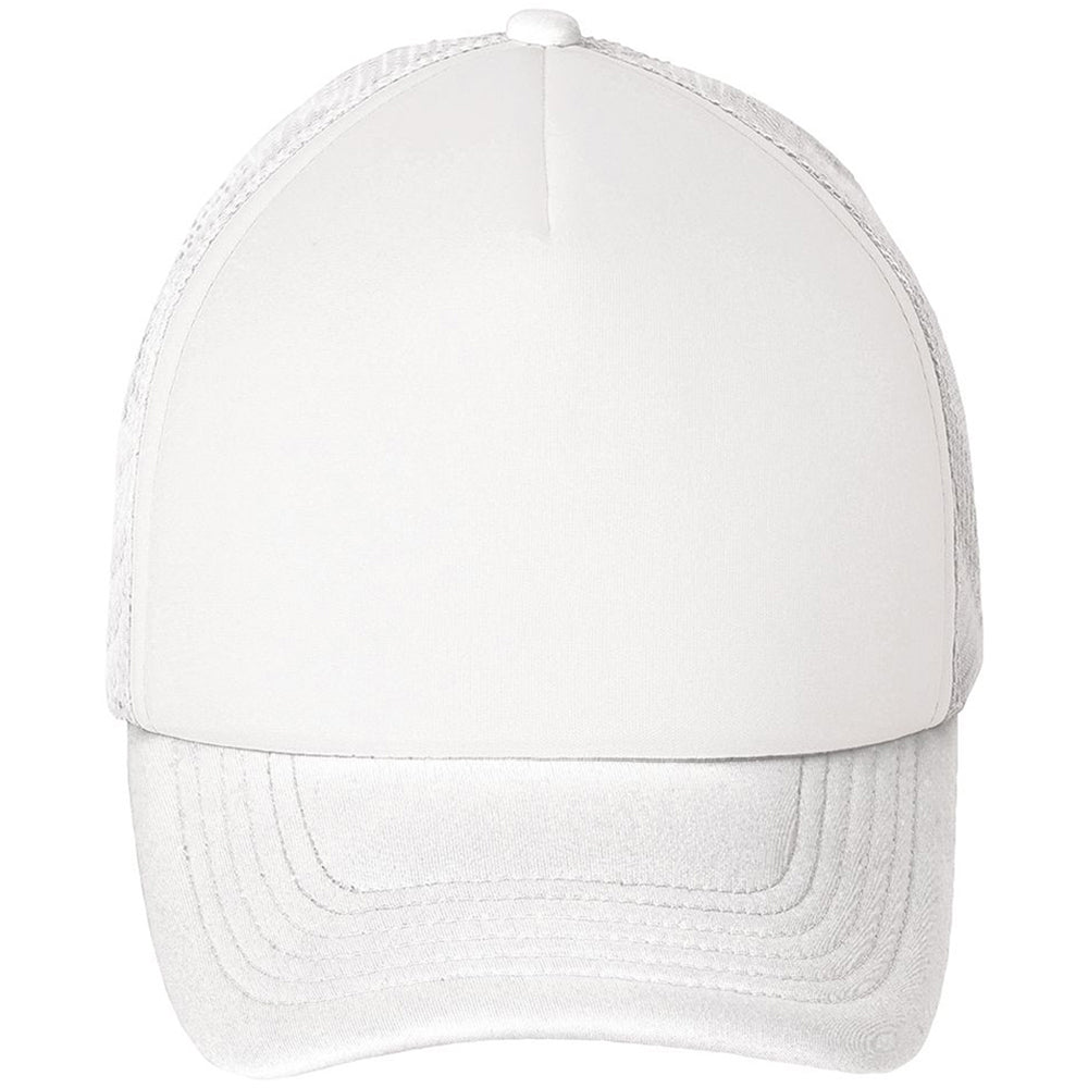 White - Side - SOLS Unisex Bubble Contrast Cap