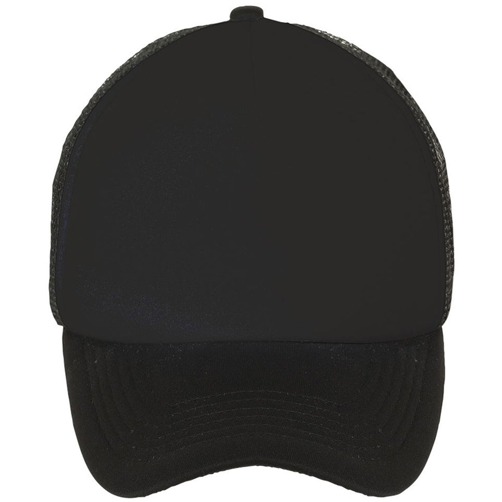 Black - Side - SOLS Unisex Bubble Contrast Cap