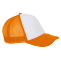 White-Neon Orange - Front - SOLS Unisex Bubble Contrast Cap
