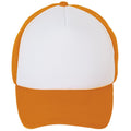 White-Neon Orange - Side - SOLS Unisex Bubble Contrast Cap