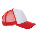 White-Red - Front - SOLS Unisex Bubble Contrast Cap