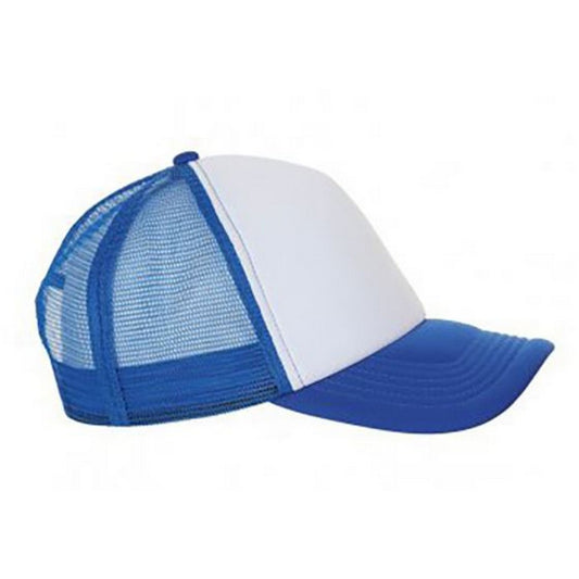 White-Royal Blue - Front - SOLS Unisex Bubble Contrast Cap