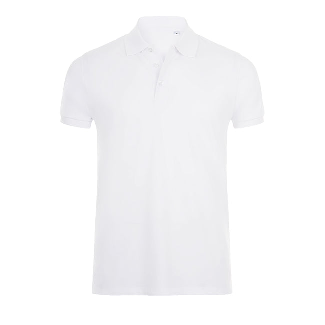 White - Front - SOLS Mens Phoenix Short Sleeve Pique Polo Shirt