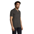 Charcoal Marl - Back - SOLS Mens Phoenix Short Sleeve Pique Polo Shirt