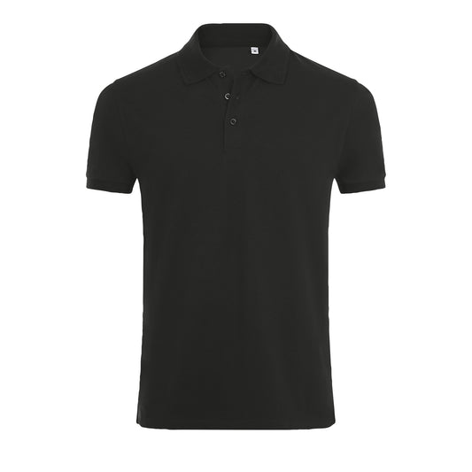 Black - Front - SOLS Mens Phoenix Short Sleeve Pique Polo Shirt