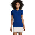Ultramarine - Back - SOLS Womens-Ladies Phoenix Short Sleeve Pique Polo Shirt