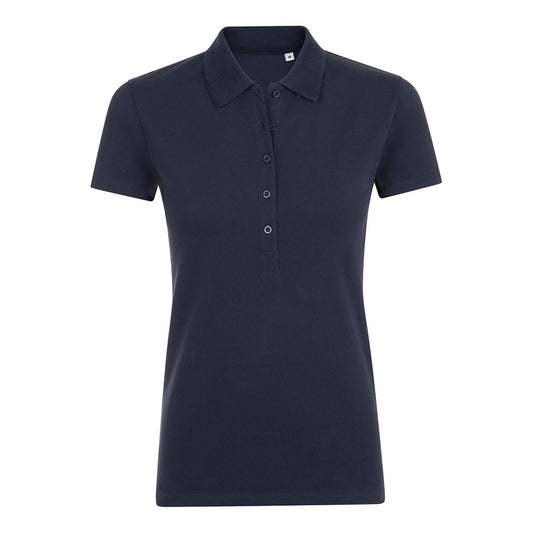 French Navy - Front - SOLS Womens-Ladies Phoenix Short Sleeve Pique Polo Shirt
