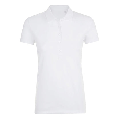 White - Front - SOLS Womens-Ladies Phoenix Short Sleeve Pique Polo Shirt