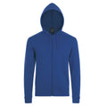 Royal Blue - Front - SOLS Mens Stone Zip Up Plain Hoodie