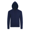 French Navy - Front - SOLS Mens Stone Zip Up Plain Hoodie