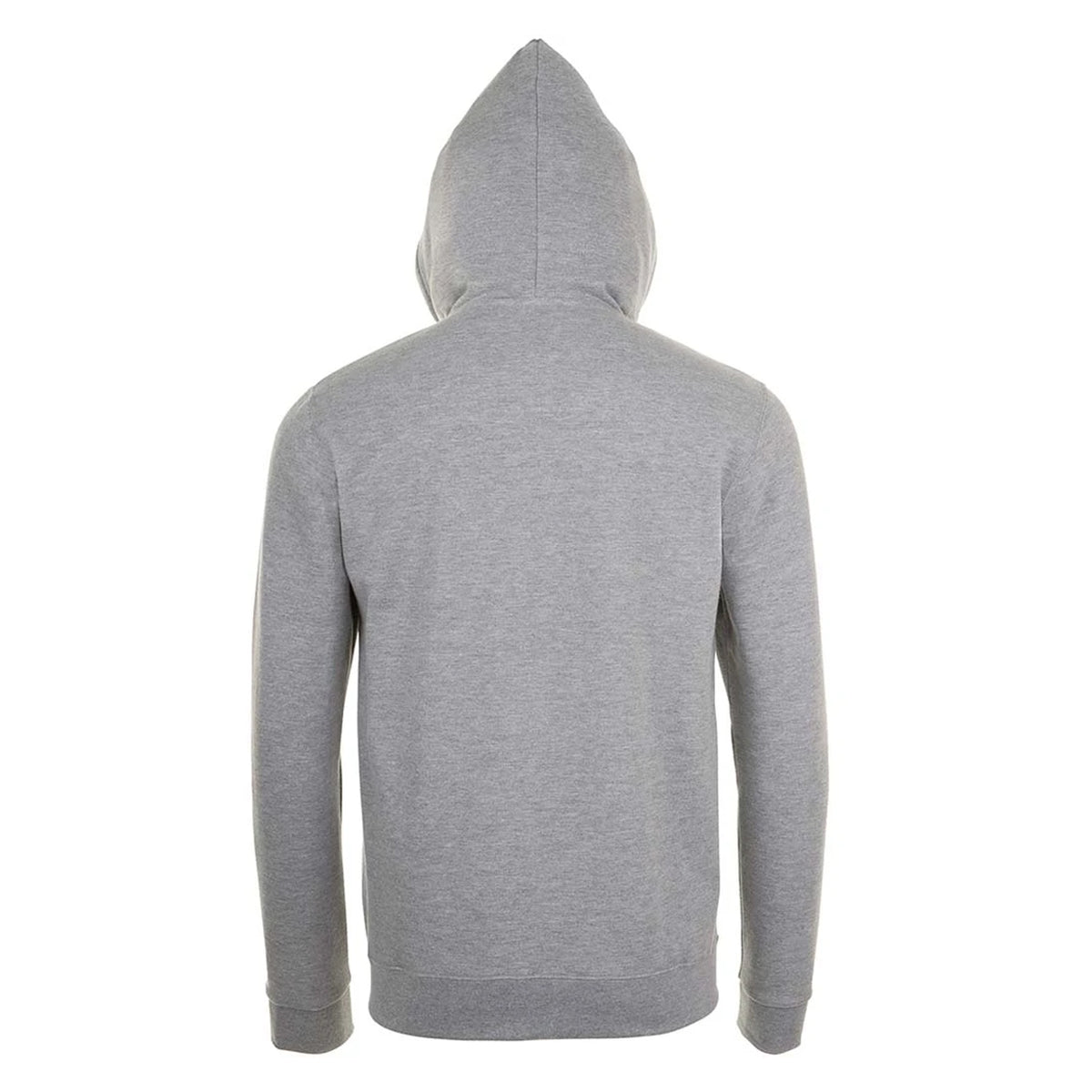 Grey Marl - Back - SOLS Mens Stone Zip Up Plain Hoodie