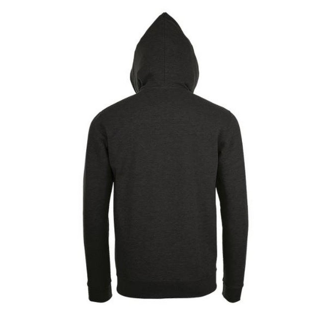 Charcoal Marl - Lifestyle - SOLS Mens Stone Zip Up Plain Hoodie