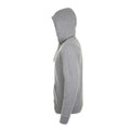 Grey Marl - Side - SOLS Mens Stone Zip Up Plain Hoodie