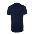 French Navy-Royal Blue - Side - SOLS Mens Classico Contrast Short Sleeve Football T-Shirt