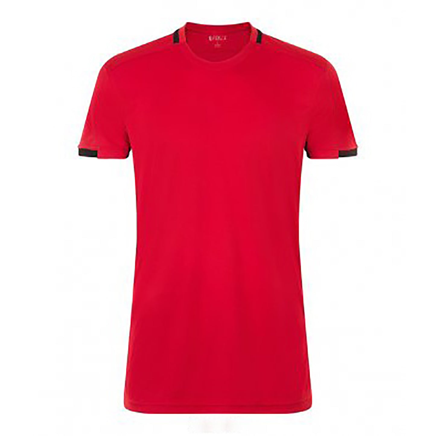 Red-Black - Front - SOLS Mens Classico Contrast Short Sleeve Football T-Shirt