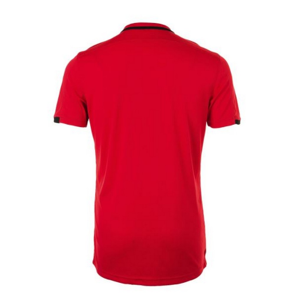Red-Black - Back - SOLS Mens Classico Contrast Short Sleeve Football T-Shirt