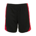 Black-Red - Front - SOLS Mens Olimpico Football Shorts
