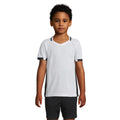 White-Black - Back - SOLS Childrens-Kids Classico Contrast Short Sleeve Football T-Shirt