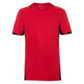 Red-Black - Front - SOLS Childrens-Kids Classico Contrast Short Sleeve Football T-Shirt