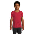 Red-Black - Back - SOLS Childrens-Kids Classico Contrast Short Sleeve Football T-Shirt