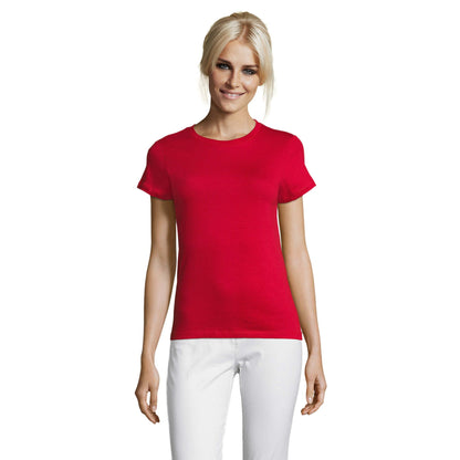Grey Marl - Side - SOLS Womens-Ladies Regent Short Sleeve T-Shirt