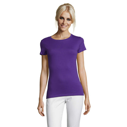 Dark Grey - Front - SOLS Womens-Ladies Regent Short Sleeve T-Shirt