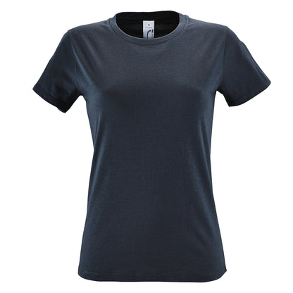 Navy - Front - SOLS Womens-Ladies Regent Short Sleeve T-Shirt