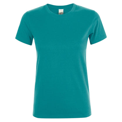 Duck Blue - Front - SOLS Womens-Ladies Regent Short Sleeve T-Shirt