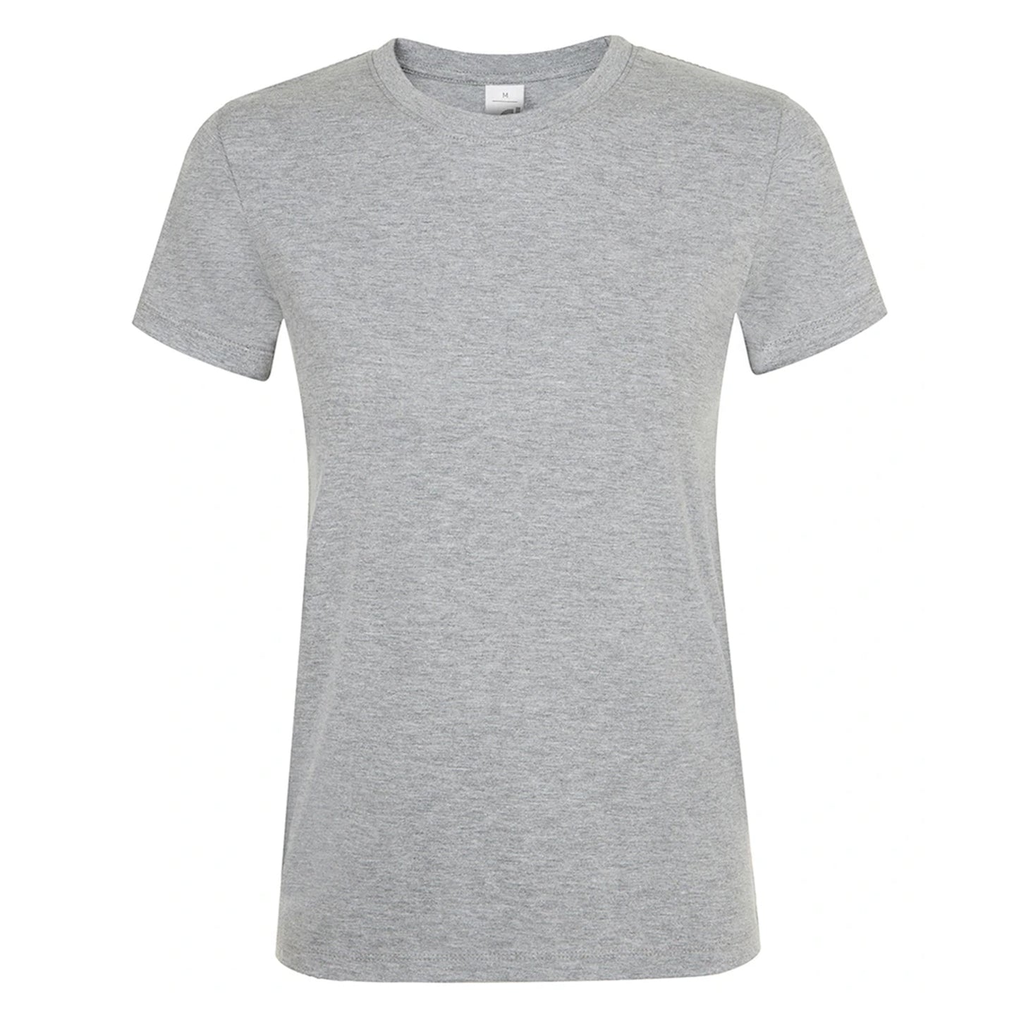 Grey Marl - Front - SOLS Womens-Ladies Regent Short Sleeve T-Shirt
