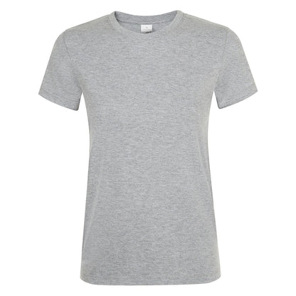 Grey Marl - Front - SOLS Womens-Ladies Regent Short Sleeve T-Shirt
