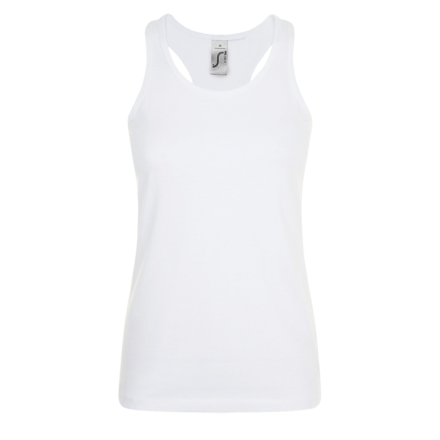 White - Front - SOLS Womens-Ladies Justin Sleeveless Vest