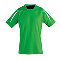 Bright Green-White - Front - SOLS Mens Maracana 2 Short Sleeve Football T-Shirt