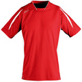 Red-White - Front - SOLS Mens Maracana 2 Short Sleeve Football T-Shirt