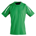 Bright Green-White - Front - SOLS Childrens-Kids Maracana 2 Short Sleeve Football T-Shirt