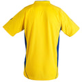 Lemon-Royal Blue - Back - SOLS Childrens-Kids Maracana 2 Short Sleeve Football T-Shirt