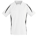 White-Black - Front - SOLS Childrens-Kids Maracana 2 Short Sleeve Football T-Shirt
