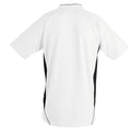 White-Black - Side - SOLS Childrens-Kids Maracana 2 Short Sleeve Football T-Shirt