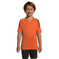 Orange-Black - Back - SOLS Childrens-Kids Maracana 2 Short Sleeve Football T-Shirt