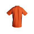 Orange-Black - Side - SOLS Childrens-Kids Maracana 2 Short Sleeve Football T-Shirt