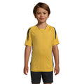 Lemon-Black - Back - SOLS Childrens-Kids Maracana 2 Short Sleeve Football T-Shirt