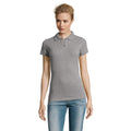 Grey Marl - Back - SOLS Womens-Ladies Perfect Pique Short Sleeve Polo Shirt