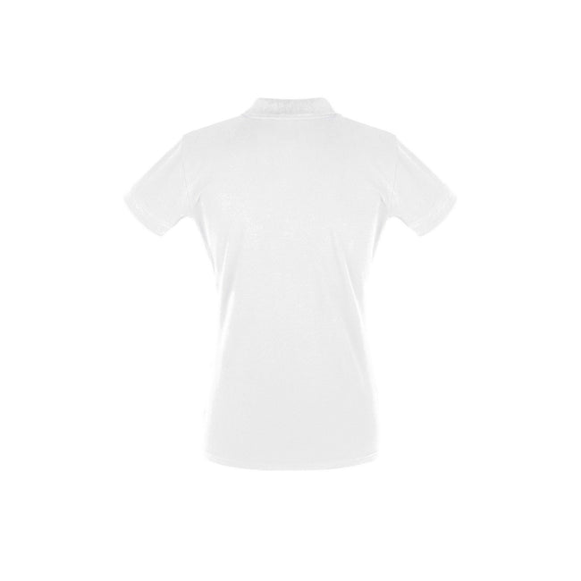 White - Side - SOLS Womens-Ladies Perfect Pique Short Sleeve Polo Shirt