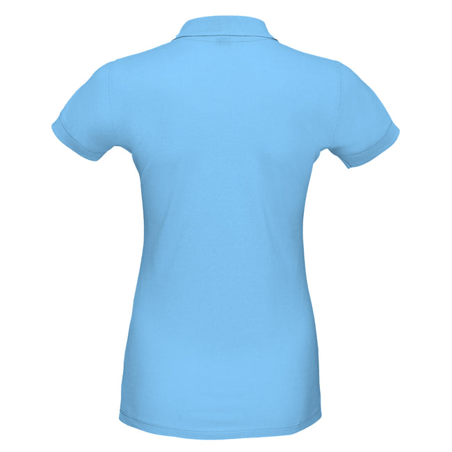 Sky Blue - Back - SOLS Womens-Ladies Perfect Pique Short Sleeve Polo Shirt